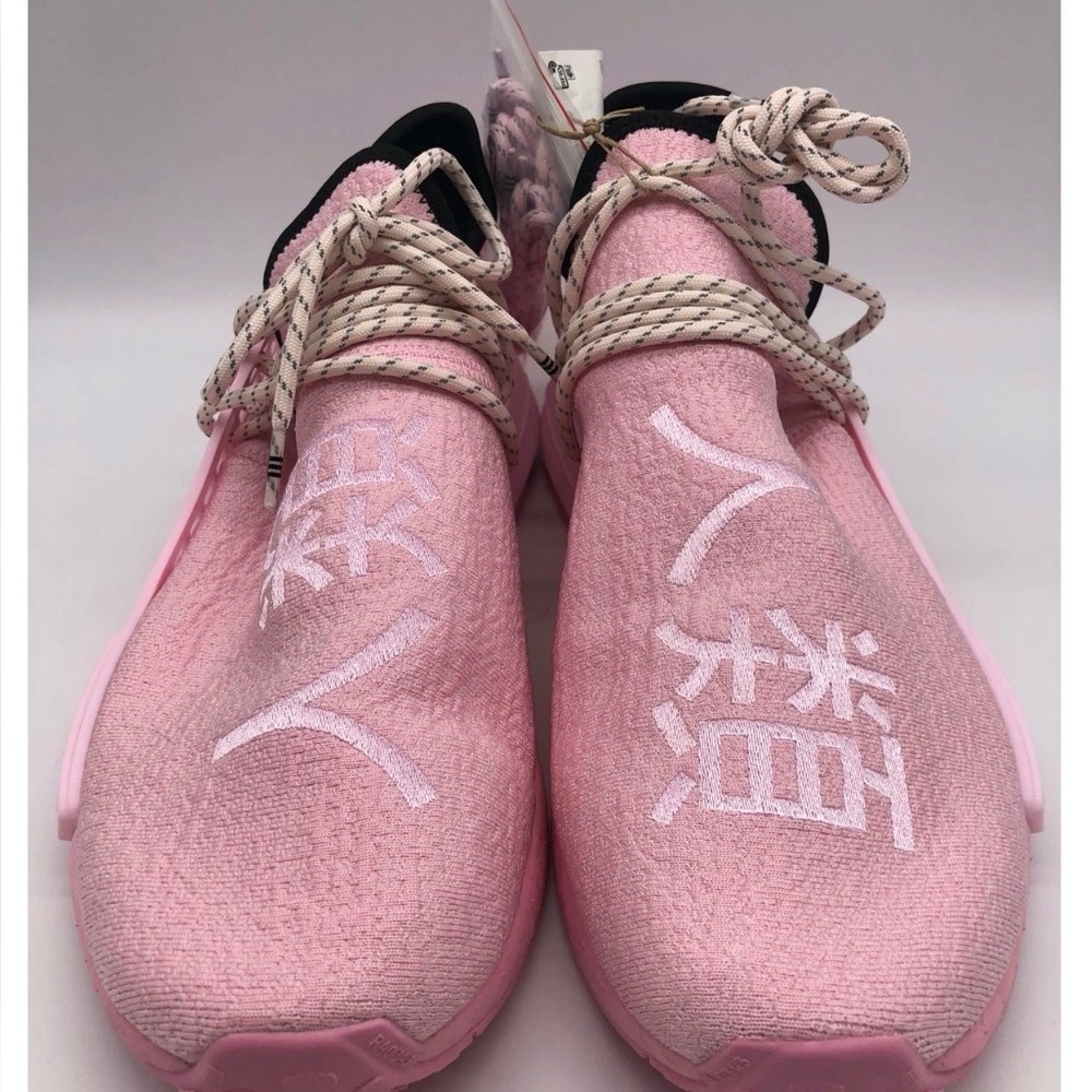 ADIDAS - Authentic Men’s Pharrell x Adidas NMD Hu "Pink" Sneakers sz 12 NWOB
